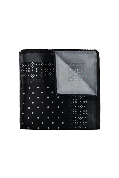 Black Patterned Handkerchief