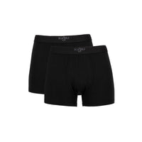 Black 2-Pack Plain Modal Blend Cotton Boxer Set