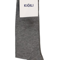 Medium Gray Single Bamboo Blend Socks
