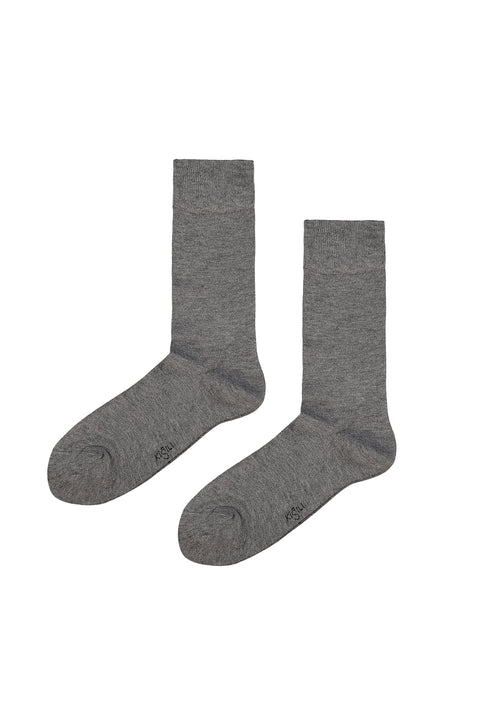 Medium Gray Single Bamboo Blend Socks