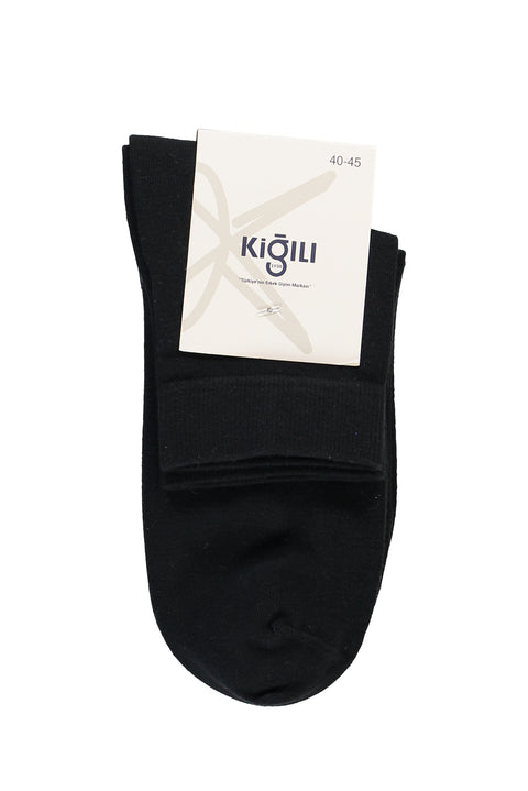 Black 2-Pack Plain Cotton Blend Short Ankle Socks