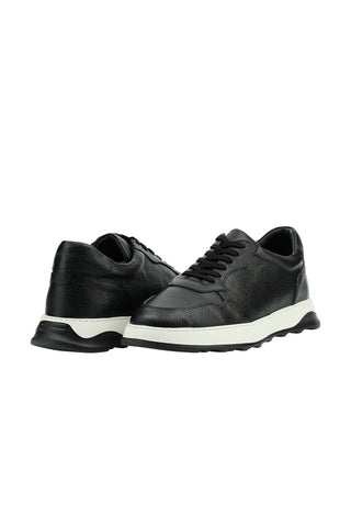 Siyah Spor Günlük Sneaker Deri Ayakkab?-Ki??l?