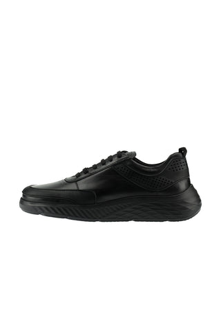 Siyah Spor Günlük Sneaker Deri Ayakkab?-Ki??l?