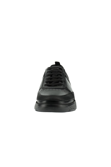 Siyah Spor Günlük Sneaker Deri Ayakkabı