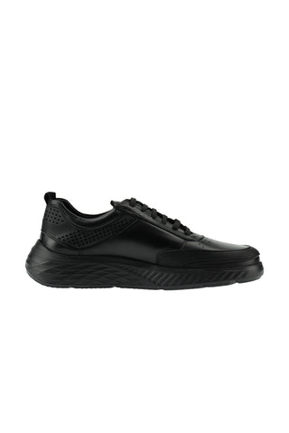 Siyah Spor Günlük Sneaker Deri Ayakkab?-Ki??l?