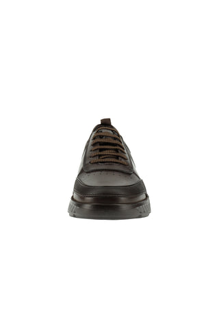 Koyu Kahve Spor Günlük Sneaker Deri Ayakkab?-Ki??l?