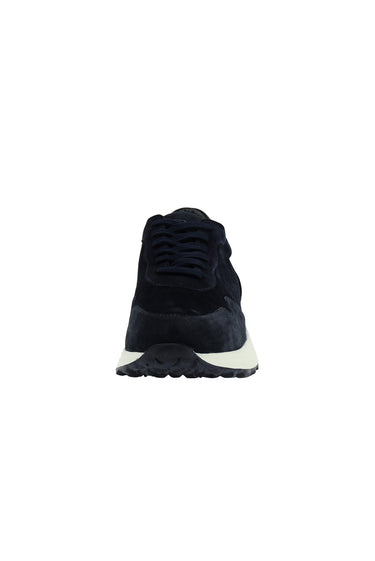 Koyu Lacivert Süet Deri Günlük Sneaker Ayakkabı