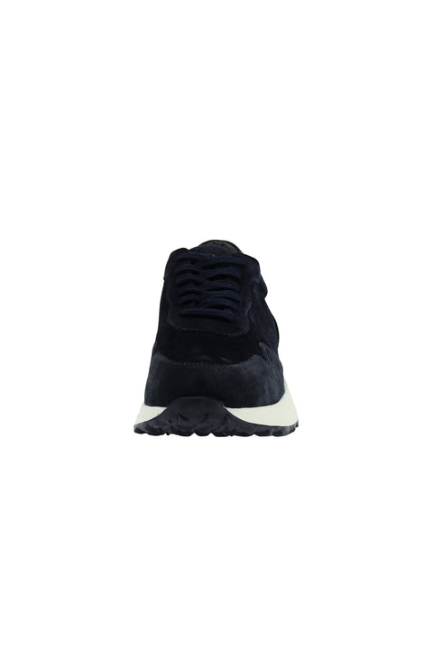 Dark Navy Suede Leather Casual Sneaker Shoes