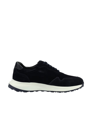 Koyu Lacivert Süet Deri Günlük Sneaker Ayakkab?-Ki??l?