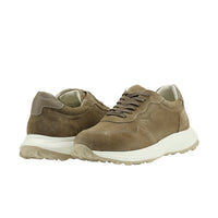 Light Beige Suede Leather Casual Sneaker Shoes