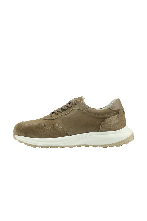 Light Beige Suede Leather Casual Sneaker Shoes