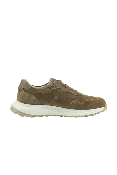 Light Beige Suede Leather Casual Sneaker Shoes