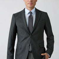 Açık Antrasit 6 Drop Regular Fit Standart Kesim Desenli Mono Yaka Blazer Ceket