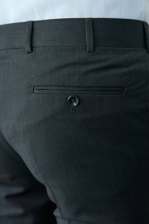 Koyu Füme 7 Drop Slim Fit Dar Kesim Desenli Klasik Kumaş Pantolon