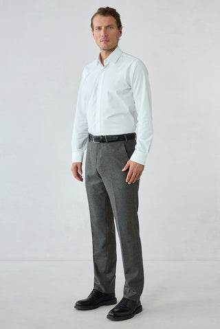Orta Kahve 6 Drop Regular Fit Balıksırtı Klasik Pantolon