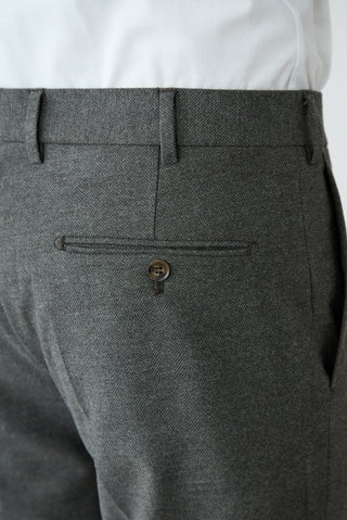 Orta Kahve 6 Drop Regular Fit Balıksırtı Klasik Pantolon
