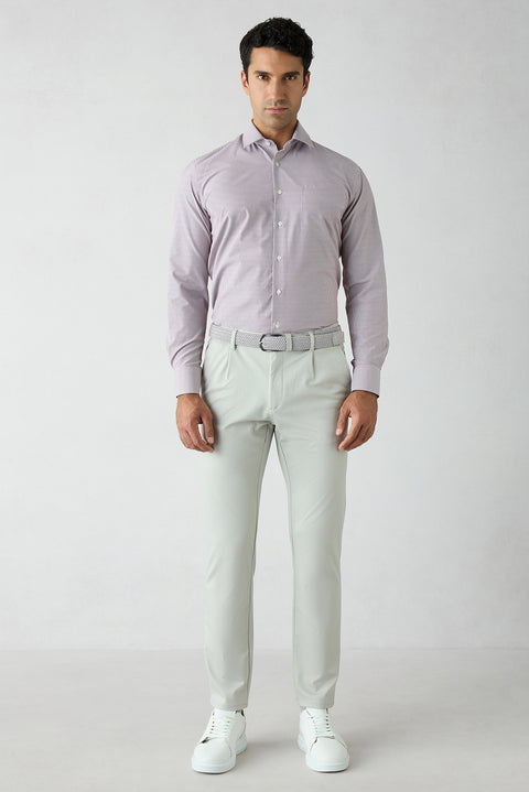 Taş Straight Regular Fit Lyocell Karışımlı Beli Lastikli Pileli Kanvas / Chino Pantolon