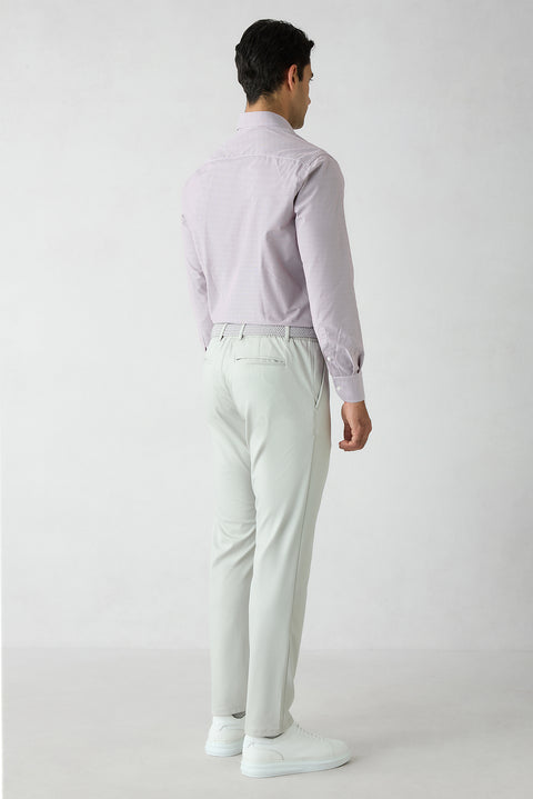 Taş Straight Regular Fit Lyocell Karışımlı Beli Lastikli Pileli Kanvas / Chino Pantolon