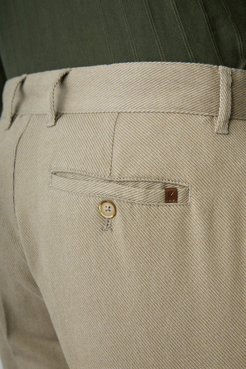 Medium Beige Regular Fit Cotton Joggers