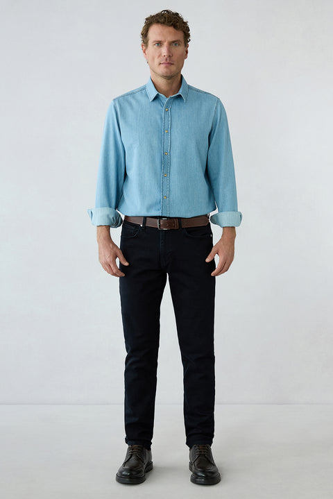 694 Tapered Fit Cotton/Elastane Denim Trousers