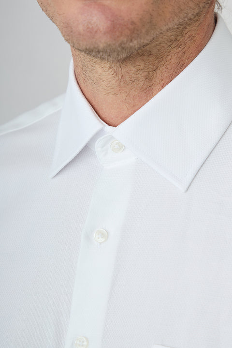 White Long Sleeve Regular Fit Cotton Plaid Shirt