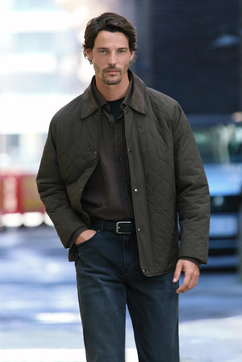 Medium Brown Regular Fit Shirt Collar Jacket
