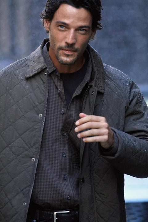 Medium Brown Regular Fit Shirt Collar Jacket
