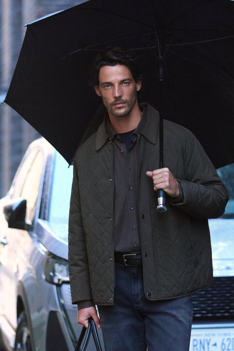 Medium Brown Regular Fit Shirt Collar Jacket