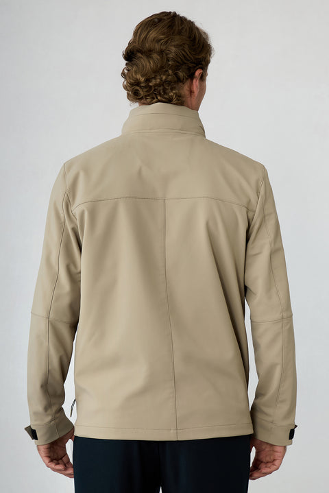 Medium Mink Regular Fit Stand-Up Collar Casual Jacket
