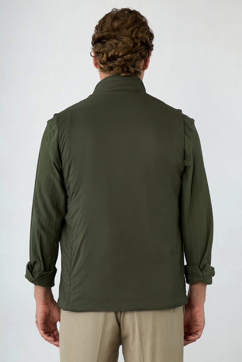 Medium Khaki Regular Fit Plain Bonded Vest