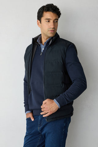 Koyu Lacivert Regular Fit Fermuarlı Bato Yaka Pamuk Sweatshirt