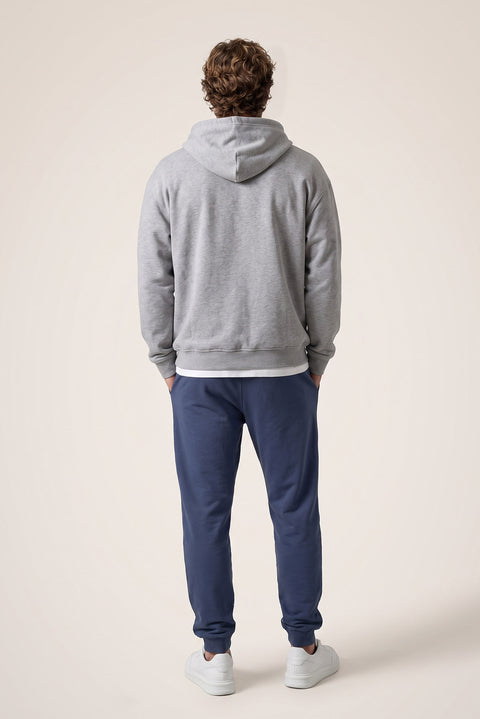 Dark Navy Regular Fit Cotton Drawstring Elasticated Sweatpants