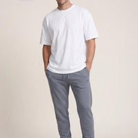 Medium Anthracite Regular Fit Cotton Sweatpants with Drawstring Waistband