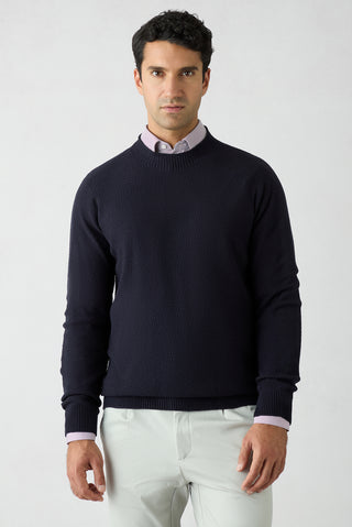 Koyu Lacivert Bato Yaka Regular Fit Triko Kazak