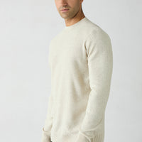 Open Beige Marl Bateau Neck Regular Fit Knit Sweater