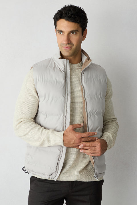 Open Beige Marl Bateau Neck Regular Fit Knit Sweater