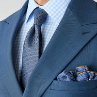 Light Blue Geometric Patterned Tie (7.5 cm)