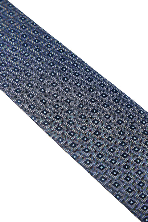 Light Blue Geometric Patterned Tie (7.5 cm)