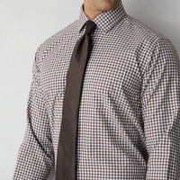 Medium Brown Geometric Pattern Tie (7.5 cm)