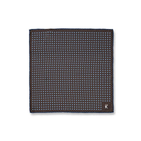 Medium Brown Geometric Pattern Handkerchief (32*32)
