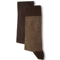 Koyu Kahve 2'li Pamuk Karışımlı Desenli Çorap Seti