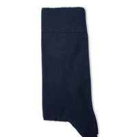 Dark Navy Single Organic Cotton Blend Plain Ankle Socks