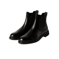 Black Leather Winter Boots