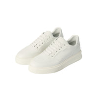 White Lace-Up Sneaker Leather Shoes