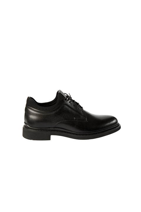 Black Lace-Up Classic Leather Shoes