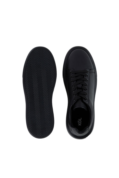 Siyah Memory Foam EVA Taban Rahat Konforlu Günlük Spor Sneaker Ayakkabı