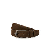 Dark Brown Nubuck Leather Belt (3.5 cm)