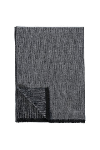 Siyah Geometrik Desenli Atkı (35*190 cm)