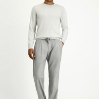 Stone Crew Neck Regular Fit Cotton Knit Sweater
