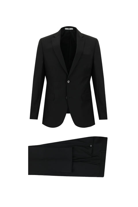 Siyah 7 Drop Slim Fit Dar Kesim Takım Elbise